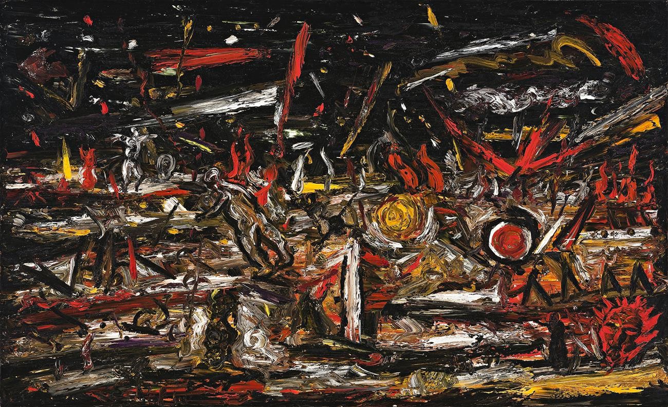 PAINTING 1983 APOCALYPTIC LANDSCAPE 1983 Deutscher and Hackett